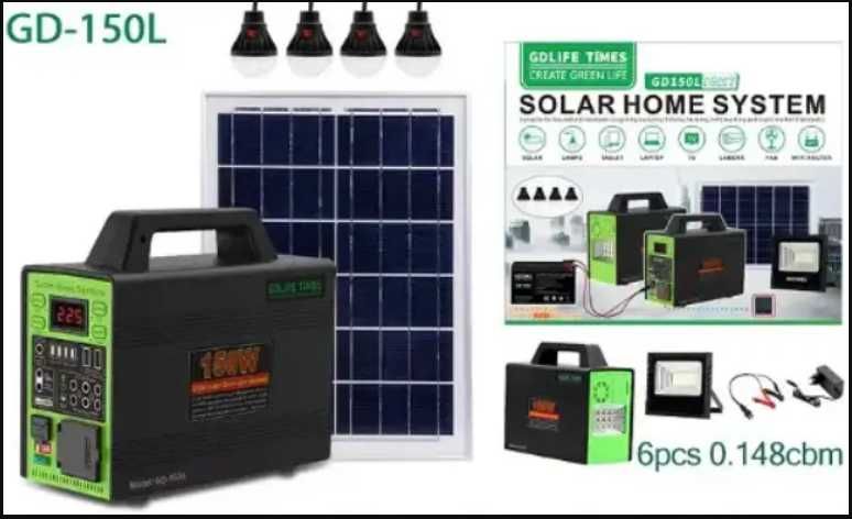 Kit panou solar fotovoltaic cu 4 becuri, 150W - 1200 lei