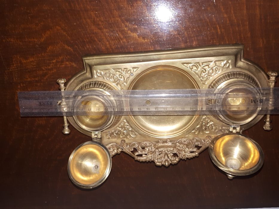 Călimară, bronz ,veche,completă