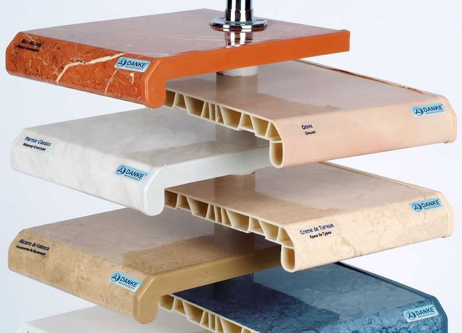 Подоконники акриловые, ПВХ глянец и матовые