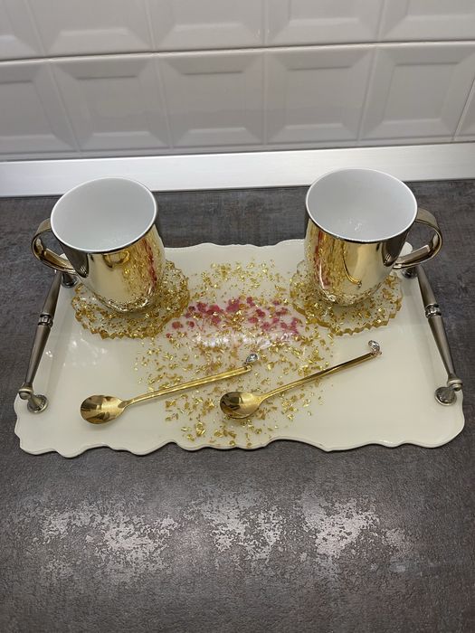 Set Tavă de servire din rășină