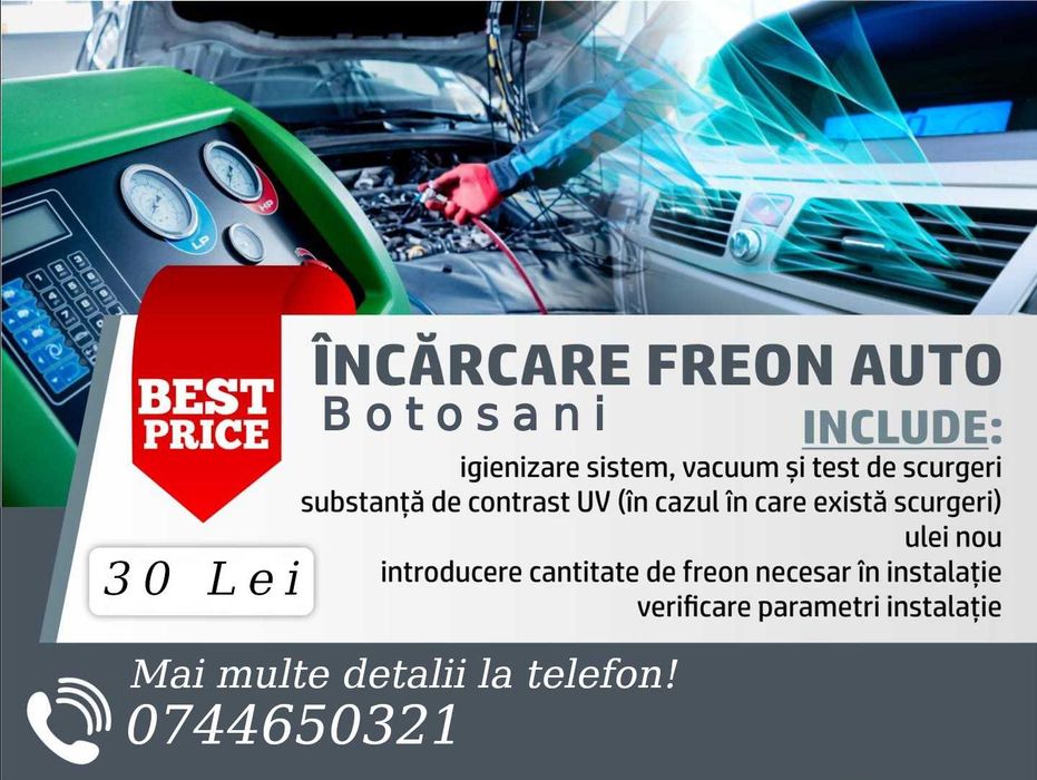 Incarcare Freon Auto Botosani.