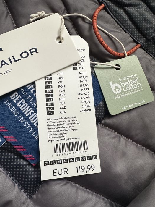 Tom Tailor XXL оригинално мъжко преходно яке размер XXL