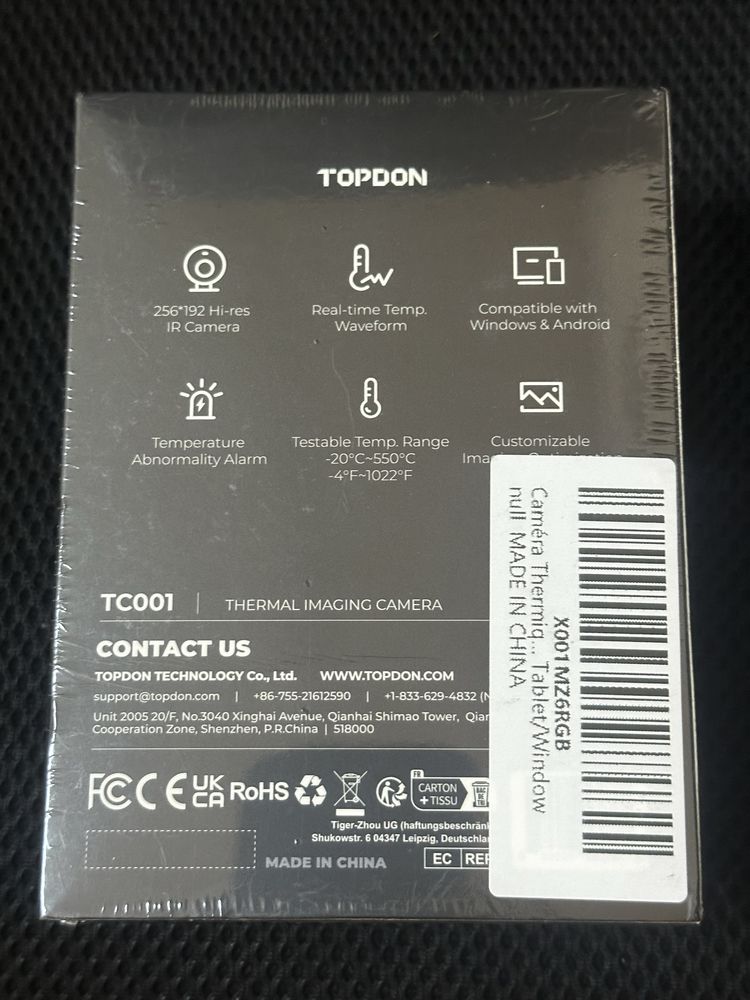 Camera externa cu termoviziune Topdon 256 x 192 pixel android type