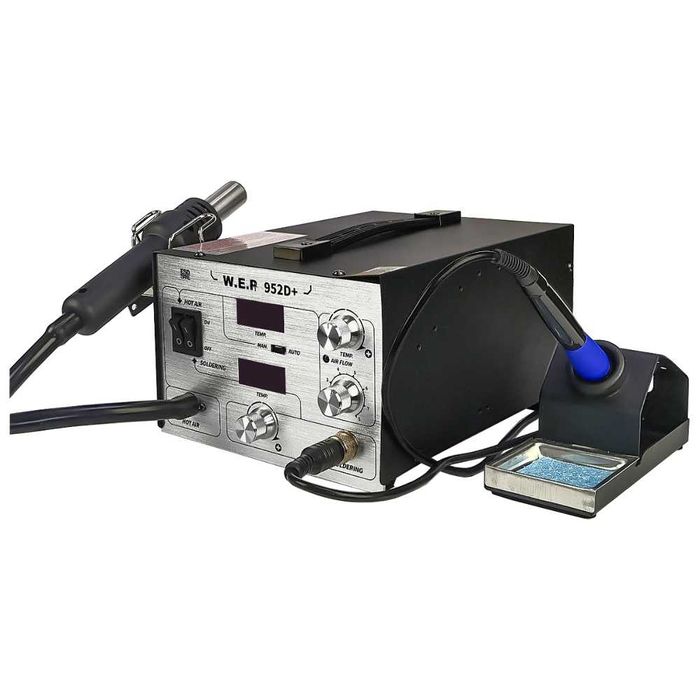 Станция за запояване WEP 952D+ компресор, горещ въздух, поялник