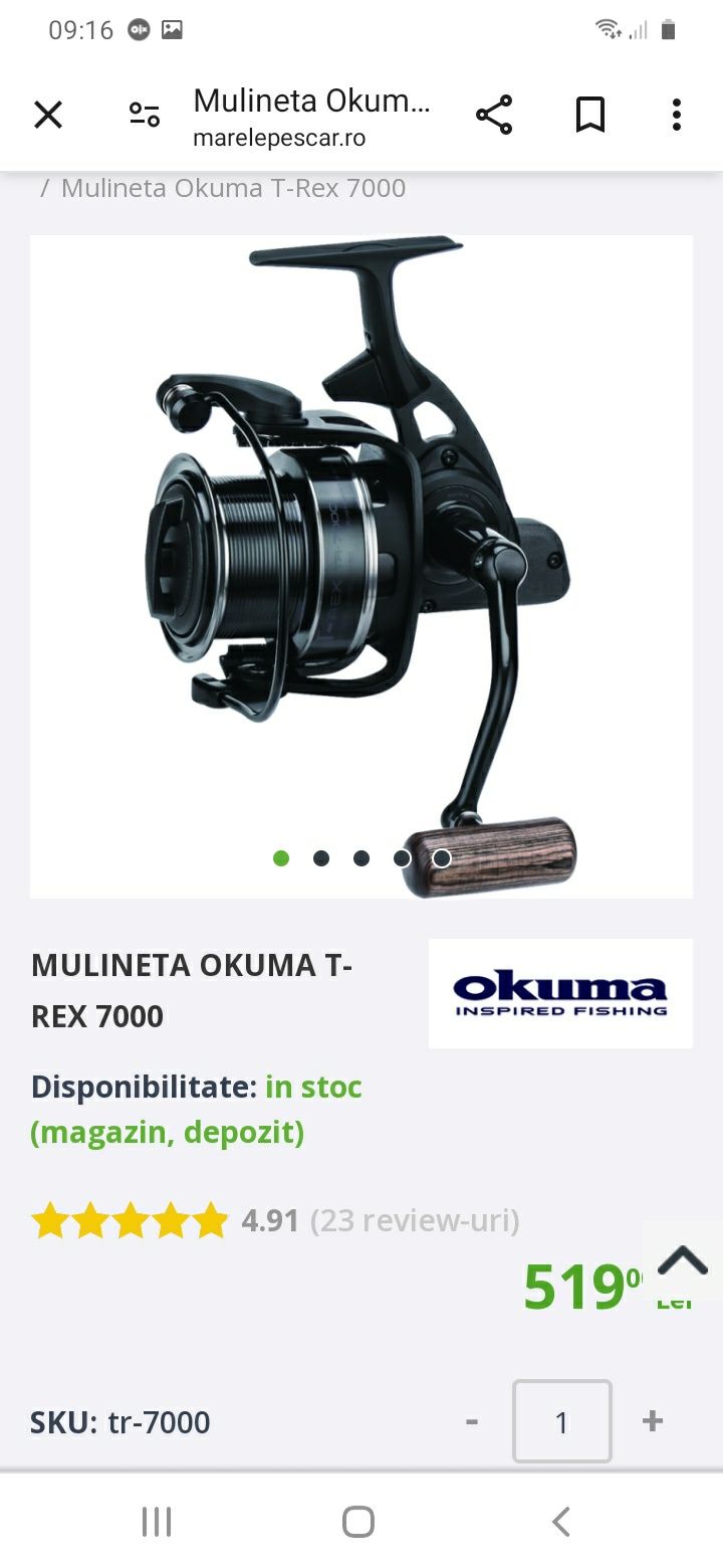 Set 3 mulinete okuma t rex 7000