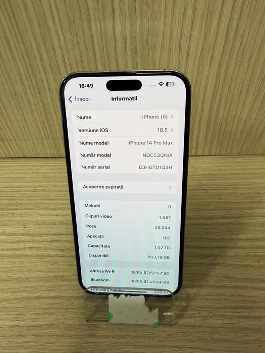 Iphone 14 pro max 1TB -2750 ron