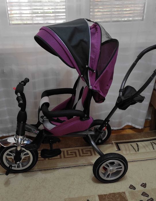 Детский велосипед-коляска