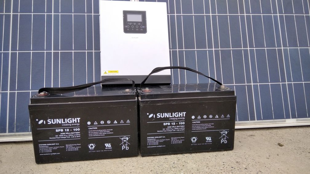 Sistem kit fotovoltaic cu 2 panouri