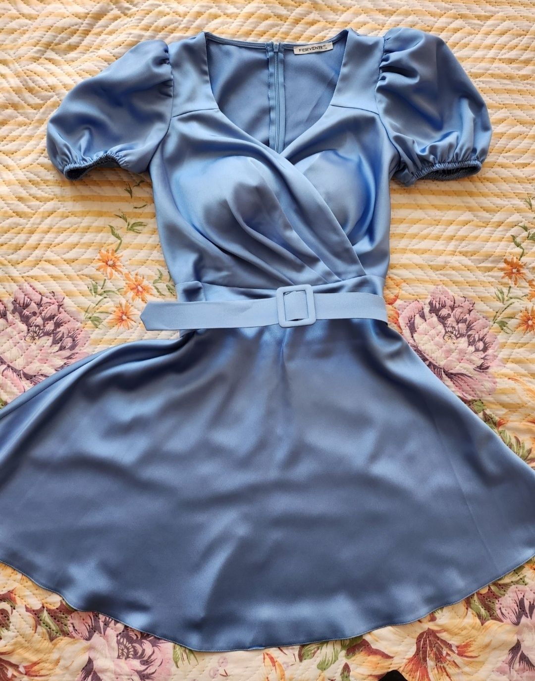 Елегантна синя рокля FERVENTE