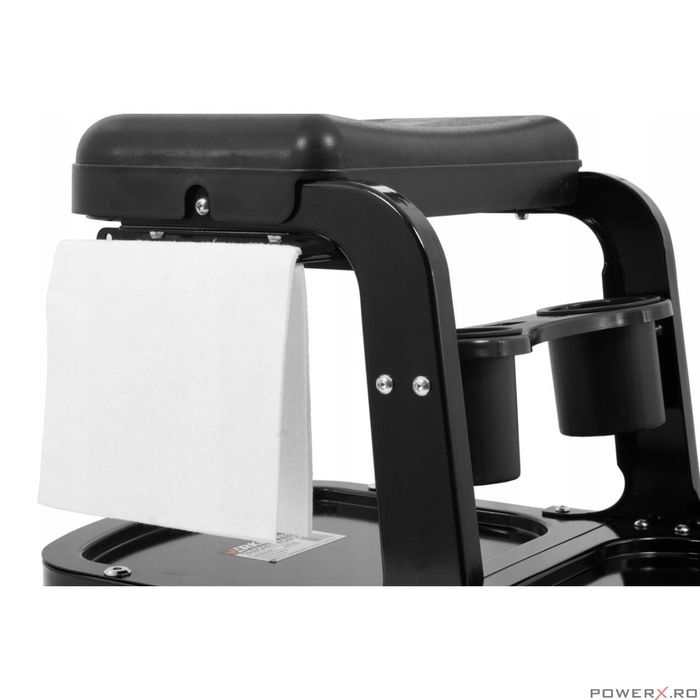 Taburet, scaun pentru atelier cu sertar si maner, 37x27cm 135kg, Verke