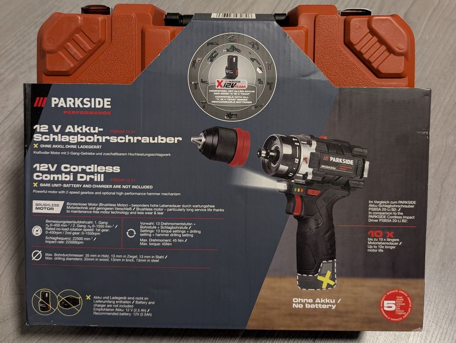 Bormasina cu percutie PARKSIDE PERFORMANCE 12 V