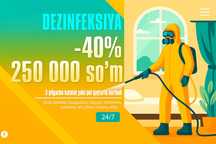 250.000 сум Дезинфекция клапа клопов таракан | Dezinfeksiya klop ДЕЗ-1