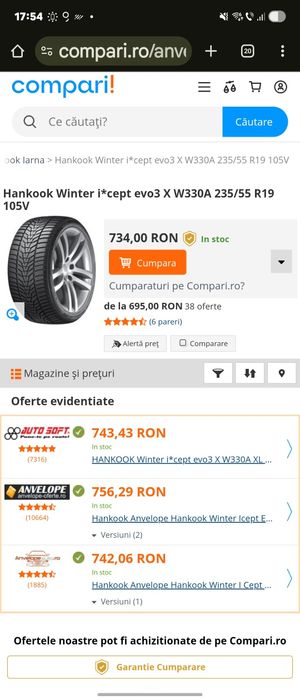 Anvelopa de iarna 225/55/R20 Hankook