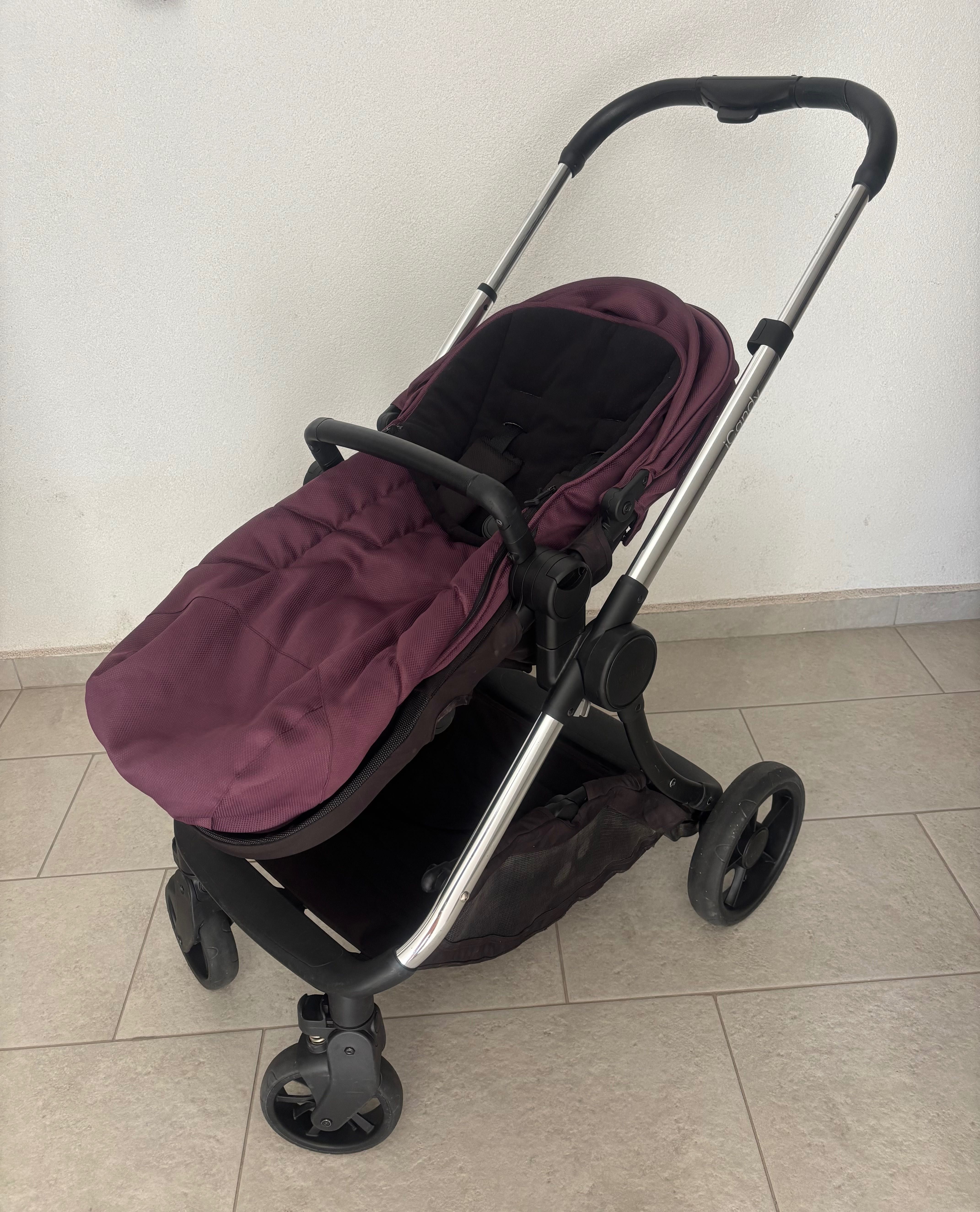 Бебешка количка 2 в 1 iCandy Lime + столче за кола BeSafe iZi Go