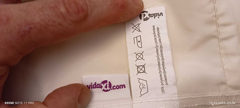 Draperii alb murdar crem VidaXL