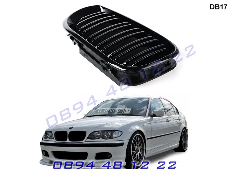 Двойни M3 M Бъбреци Решетки BMW E46 FACE Седан Комби БМВ Е46 Гланц М3