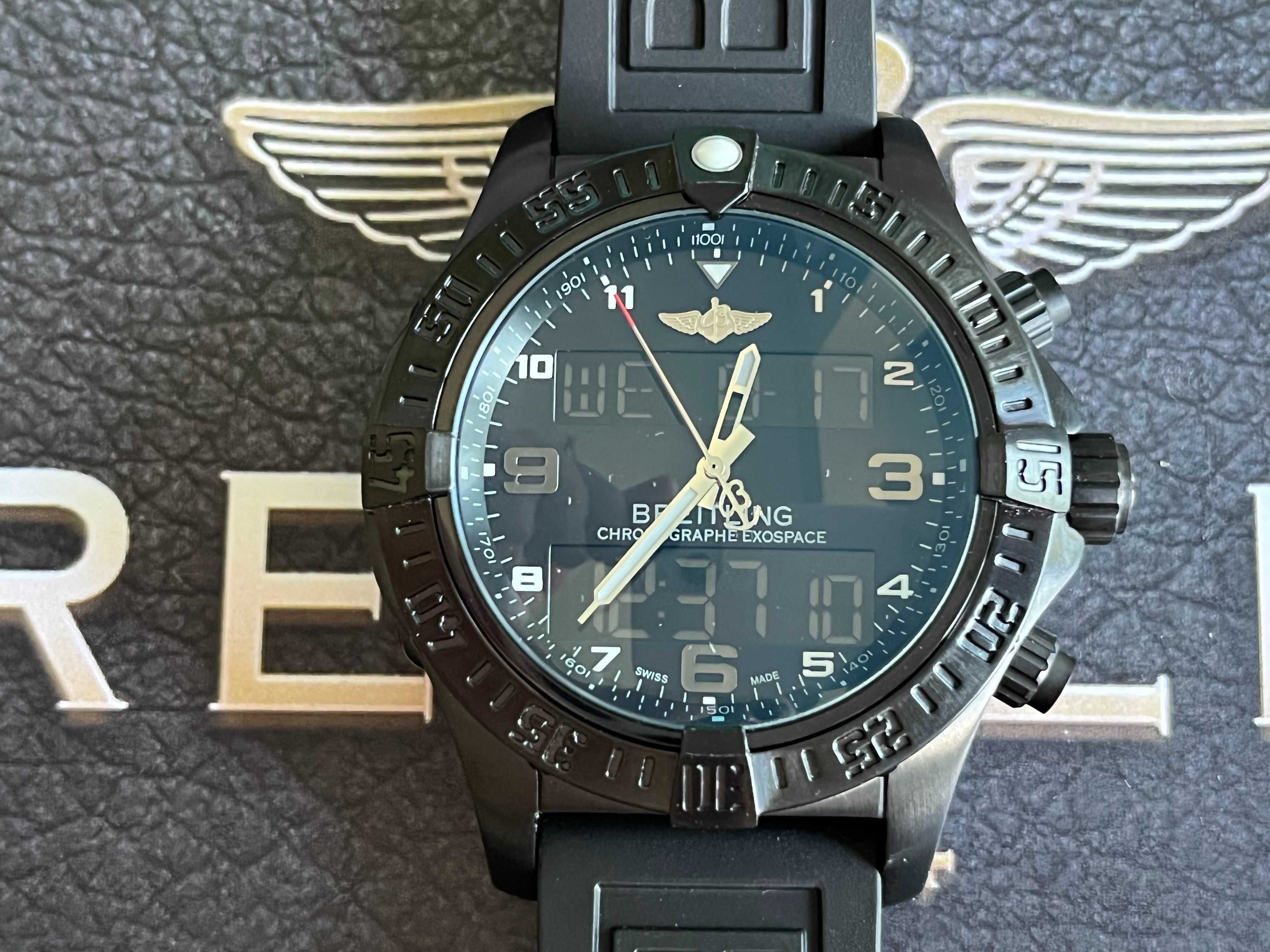 Уникален BREITLING EXOSPACE B55 BLACK edition Chronographe 48мм каса