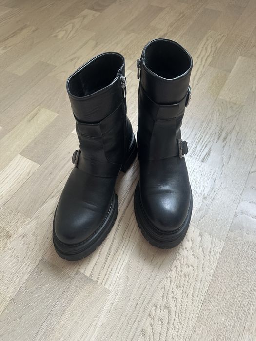 Сапоги женские кожаные