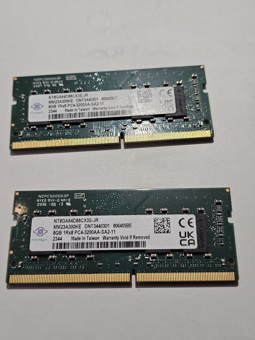 Set 2x 8GB DDR4 3200MHz Nanya – 16GB Laptop RAM