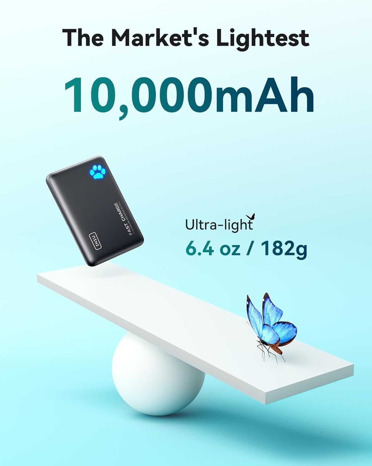 Миниатюрное зарядное устройство INIU 22.5W 10000 mAh