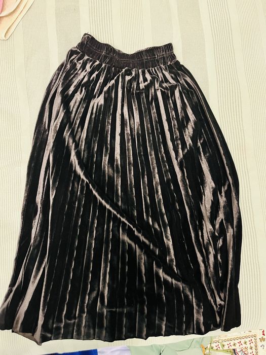 Юбка велюр черный