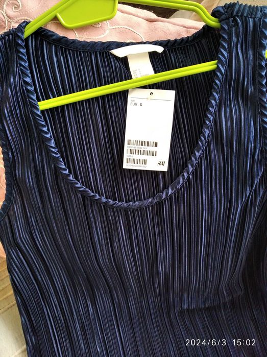 лъскаво Парти бюстие H&М размер S,рокля плисе Н&М размер S