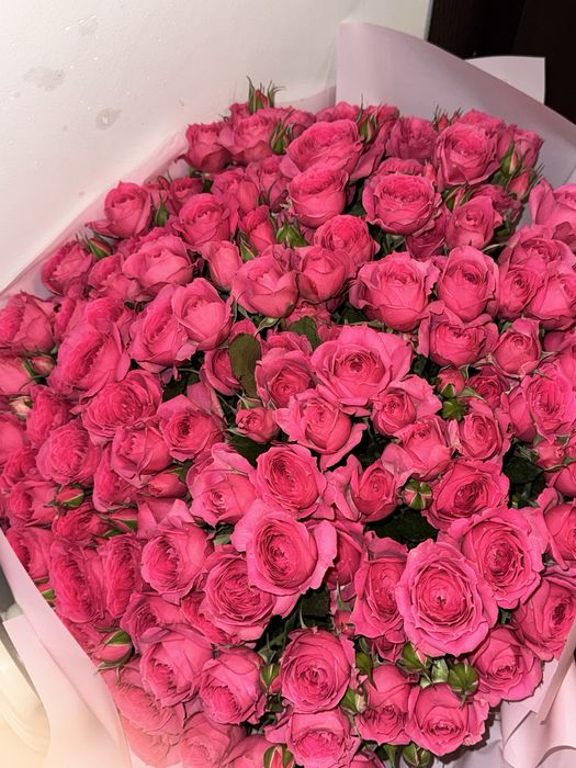 Цветы,кустовые розы — подарен вчера, как новый! 20ветка