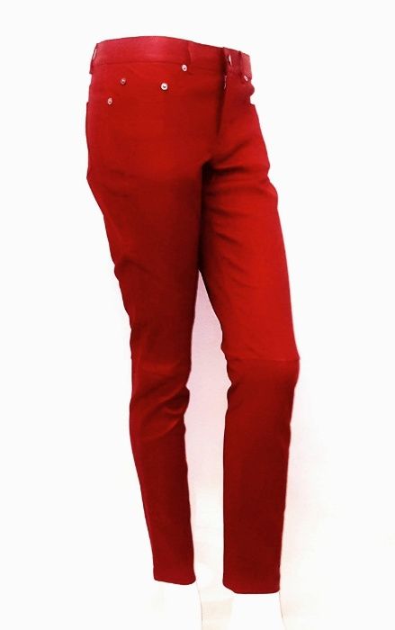 НОВИ Дамски червени дънки yves saint laurent - размер 27-28 - С