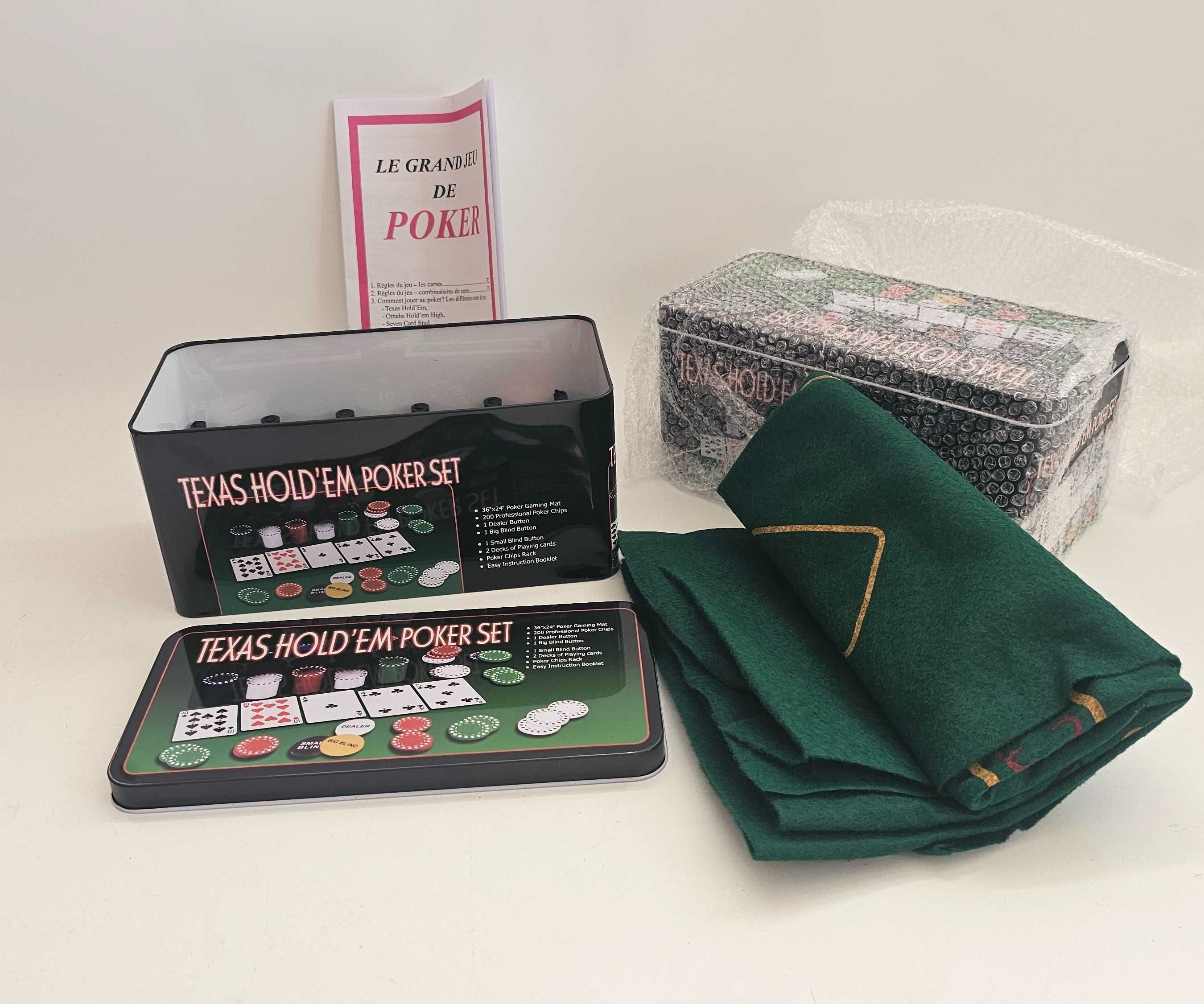 Покер сет в метална кутия 200бр. POKER SET TEXAS  / семейна игра