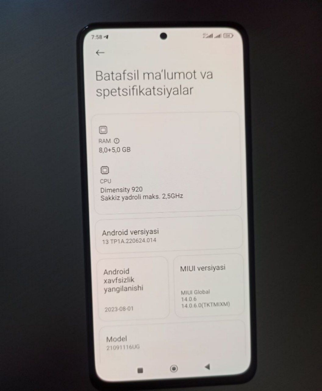 Redmi not 11 pro plus 5g