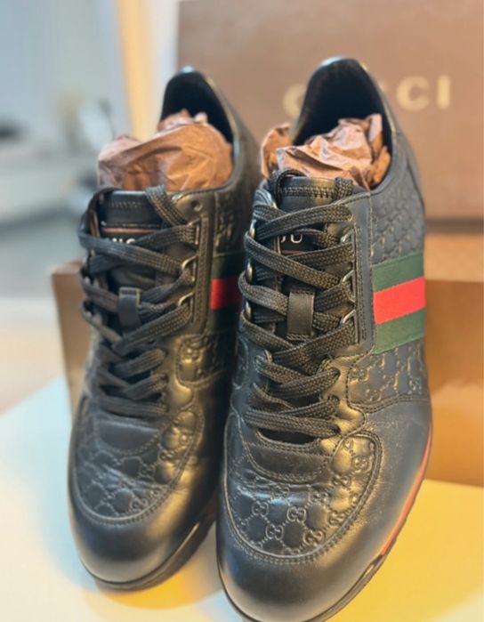 Gucci black sneakers marimea 40 1/2 G