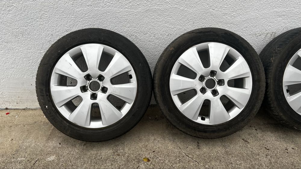 Jante aliaj 5x112 R17 Audi cu anvelope vara 225/50 R17