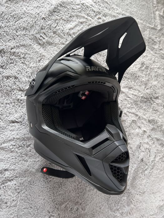 Vand casca motocross Raven + ochelari