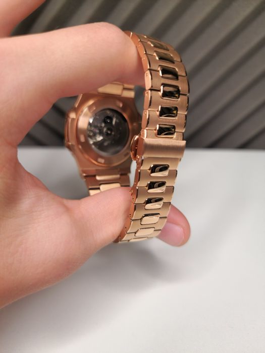 Seiko Mod Nautilus Rose Gold