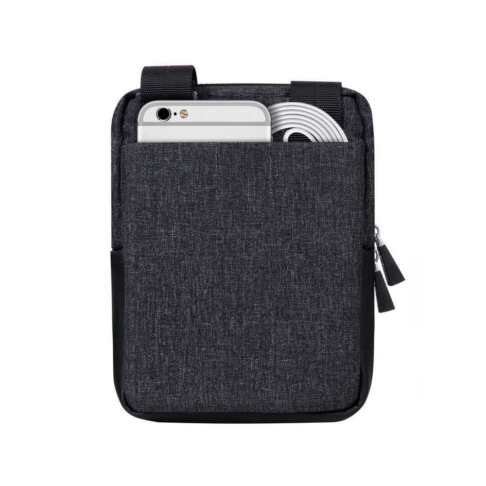 ^ Сумка RIVACASE 8810 black melange 8" Crossbody bag for Tablets / 12