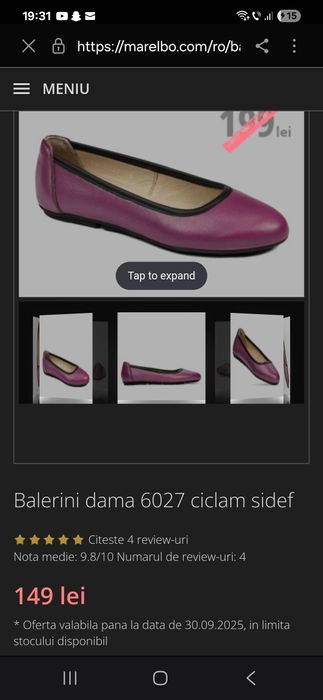 Balerini Marelbo piele 38