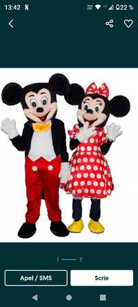 Mascote Mickey și Minnie ,tobogan gonflabil