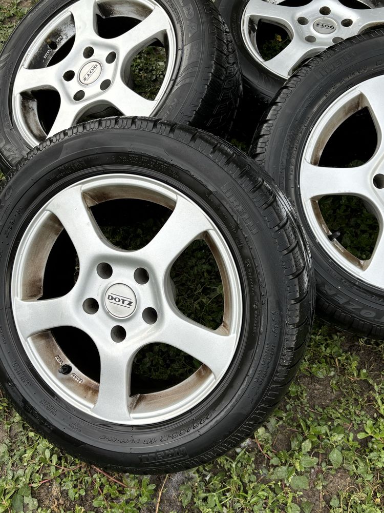 Jante aliaj 5x114 r16 cu anvelope pe ele