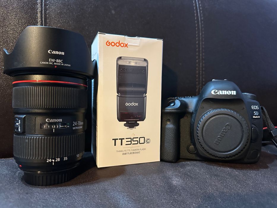 Vând pachet Canon 5D Mark IV+Lentila Canon EF 24-70mm f/2.8 L II USM