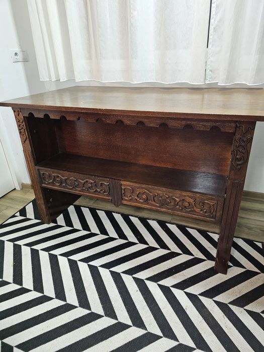 Birou vechi cu biblioteca