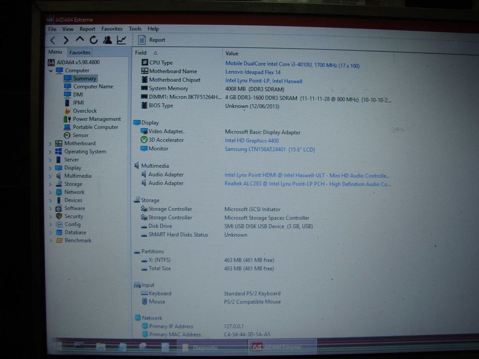 Dezmembrez Lenovo IdeaPad Flex 14 i3-4010U la 1.7 Ghz