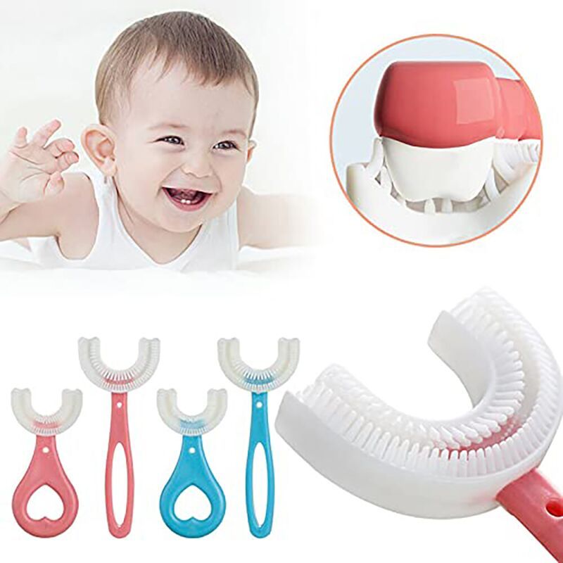 НЕМСКИ U образна силиконова четка – Children toothbrush + ЛЕД ФЕНЕР