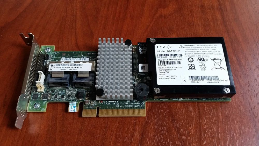 Чисто нов LSI MegaRAID SAS 9260-8i LSI00198 8 port 512MB cache