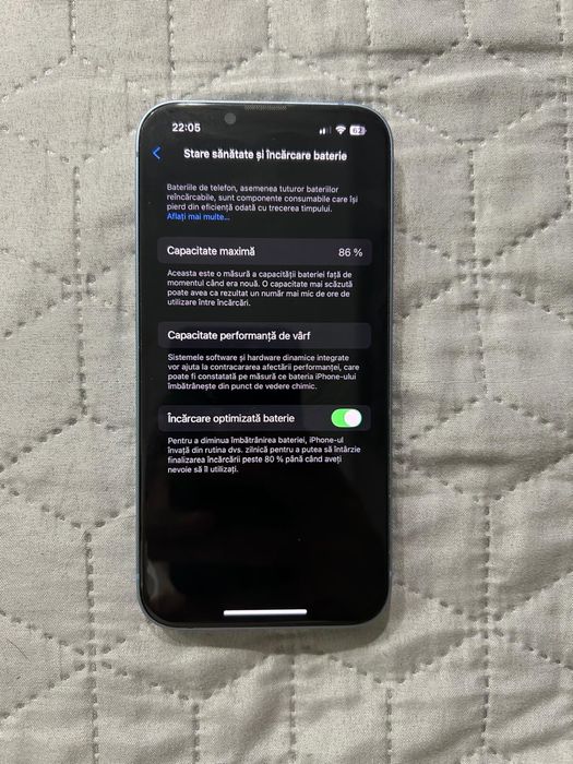 Iphone 14 albastru 128 gb fara defecte