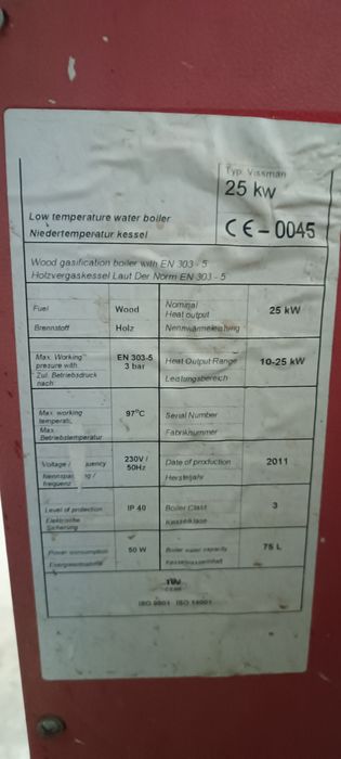 Centrala pe lemne - Viessmann 25 Kw