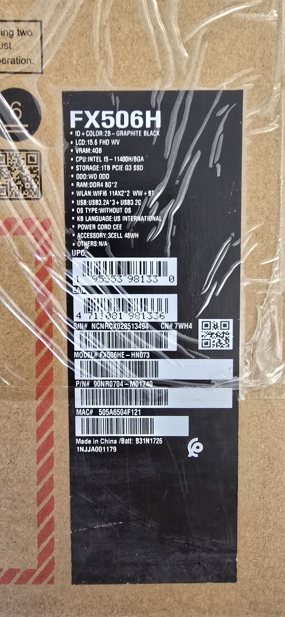 Vand Laptop Assus TUF F15