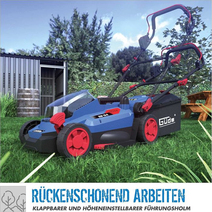 Акумулаторна косачка Gude Косене Събиране на трева Мулчиране