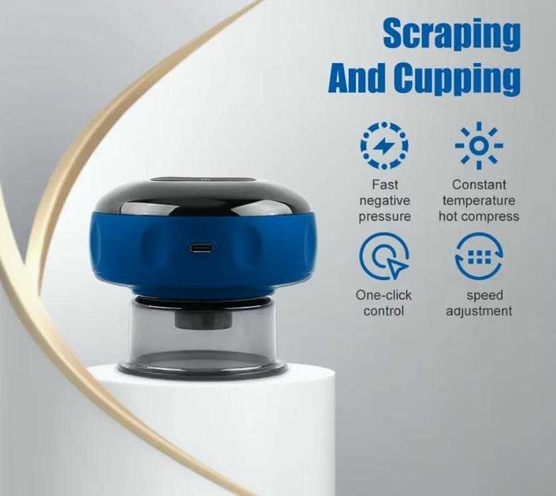 Фитнес Безжичен 12х Вакуумен Вендузен Масажор Антицелулитен Отслабване