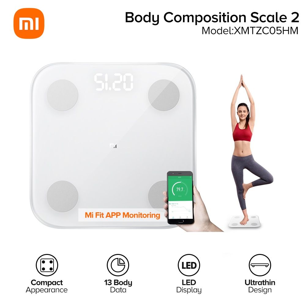 Умный Весы Xiaomi Mi Body Composition Scale 2 EU Глобальная Версия