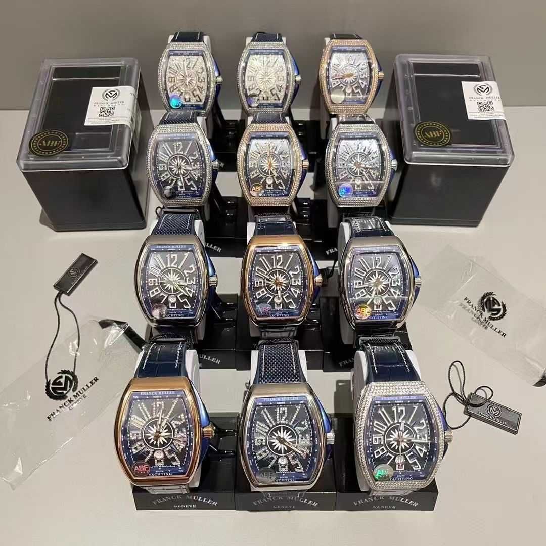 Часовник Franck Muller Vanguard / Full Diamond / неръждаема стомана